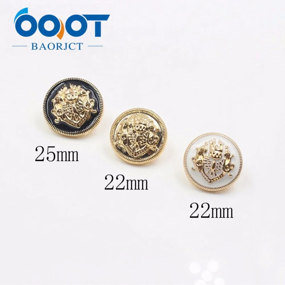Высококачественные классические металлические кнопки OOOT BAORJCT 25/22/18/15 мм
