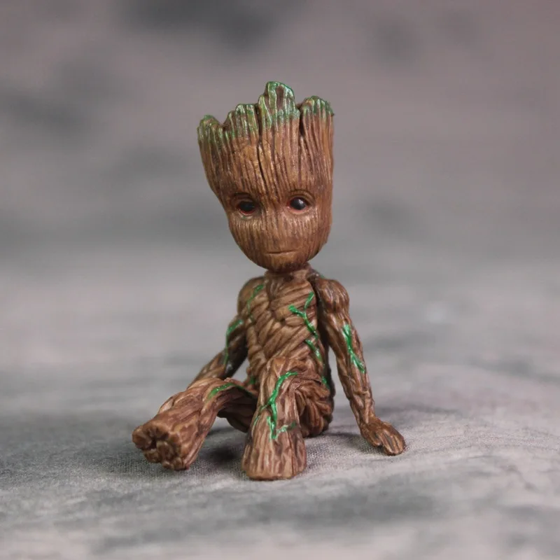 Новый хит! 6 см ребенок Groot дерево человек супергерой милая кукла ПВХ фигурка