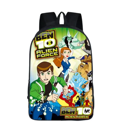 16 дюймов Детский рюкзак Ben 10 Ben Tennyson школьный рюкзак для подростков мальчиков детская школьная сумка дорожная сумка с пеналом - Цвет: 1pcs 013