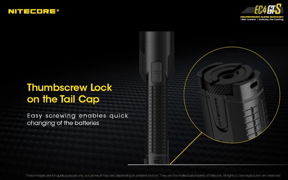 NITECORE EC4GTS ручной фонарь SMO CREE XHP35 HD светодиодный Макс 1800 люмен белый свет 39220 cd луч бросок 396 м уличный фонарик