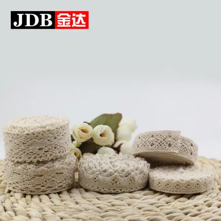 Кружевная ткань кружевная лента для платья хлопковая вязаная бежевая аксессуары