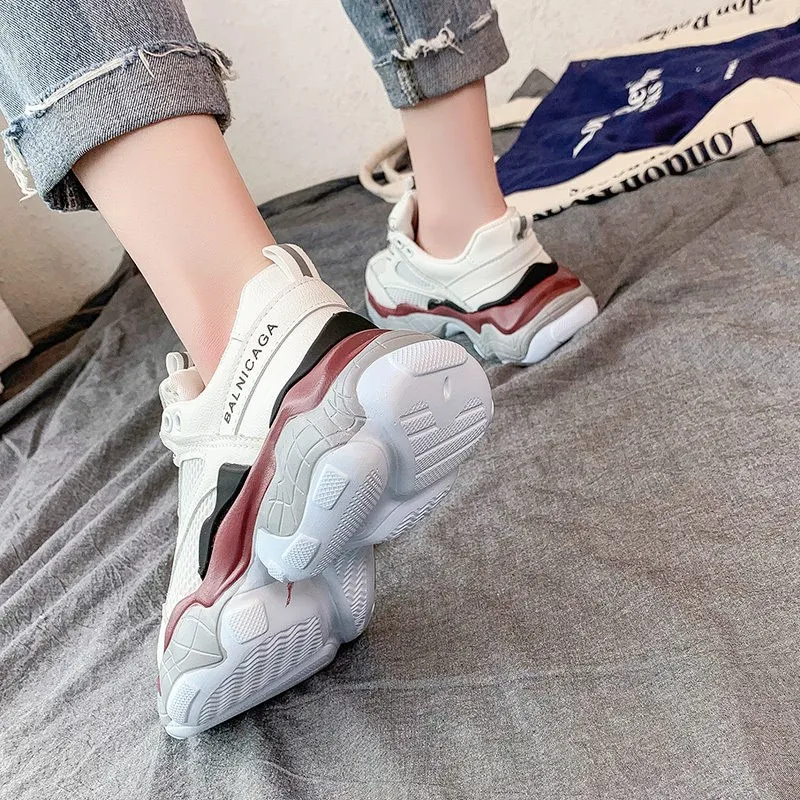 Сезон весна лето женские кроссовки Повседневная прогулочная обувь женская на