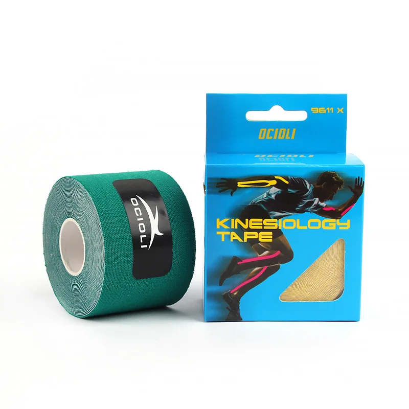 deep green with box Macure лента Спортивная хлопковая кинезиологическая лента эластичная клейкая мышечная физиотерапия лечение травм Поддержка К активный Nastro Kinesiology Спорт - Цвет: deep green with box