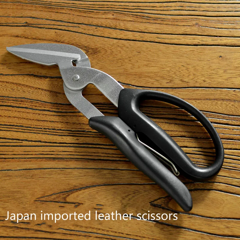 Japan imported leather cutting special scissors manual DIY tools even thick can be cut smoothly |