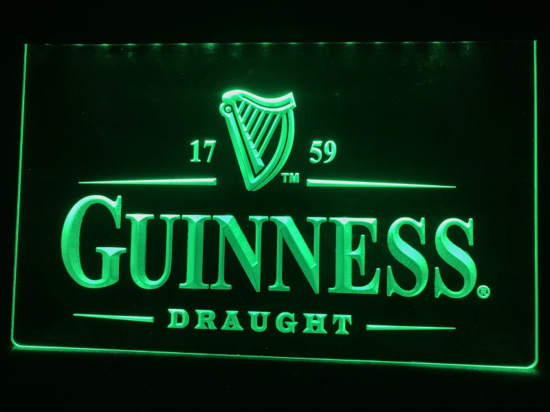 A002 Guinness винтажные логотипы пивной бар светодиодный светодиодная неоновая
