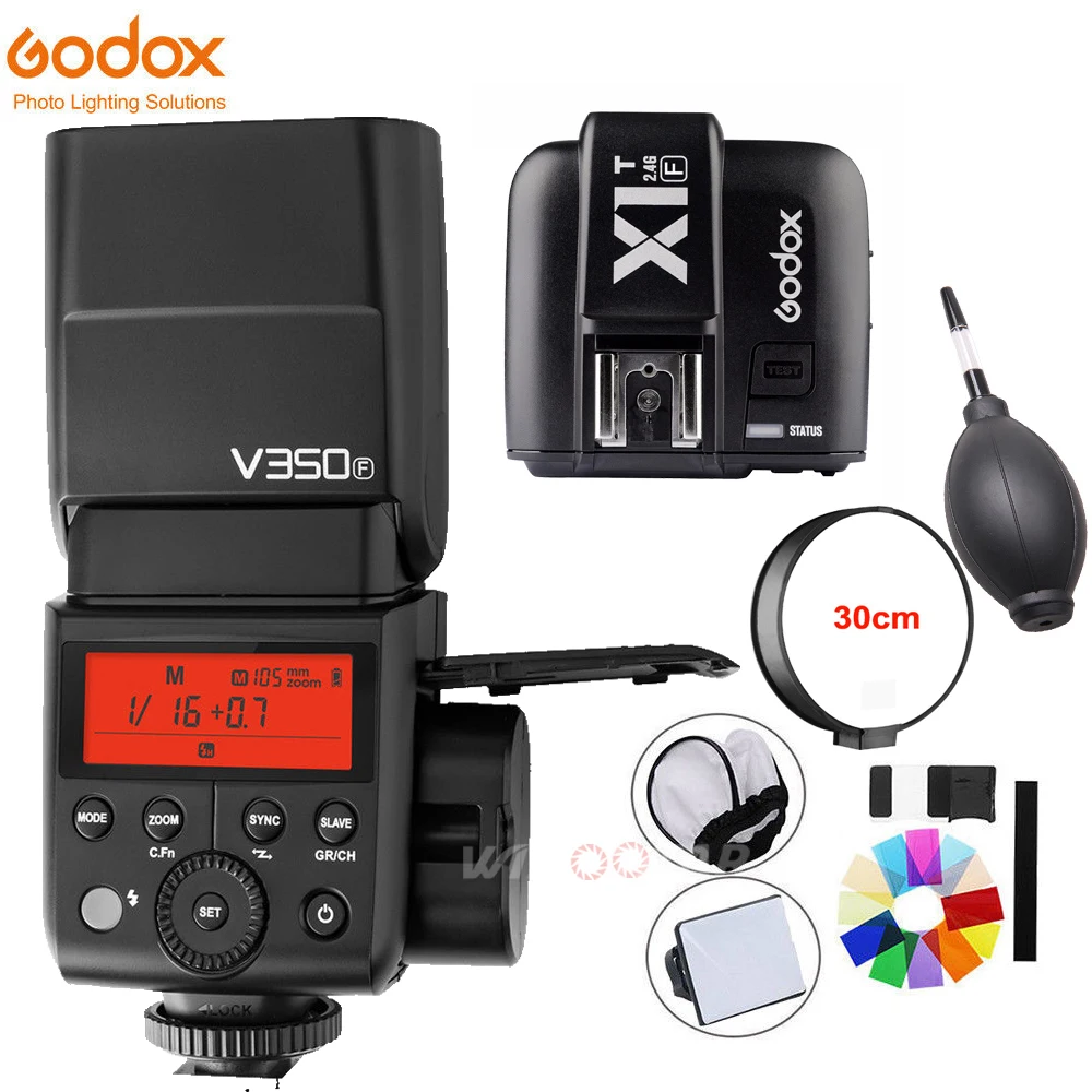 Вспышка Godox V350F TTL HSS 1/8000s Speedlite со встроенной литий-ионной батареей 2000 мАч