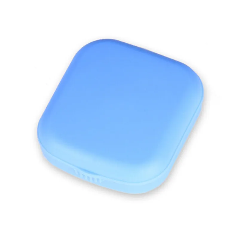blue 1 шт. карманный мини-футляр для контактных линз Дорожный комплект держатель зеркального контейнера высокое качество милый портативный легко носить с собой - Цвет: blue