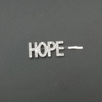 Hope DANZE 1 шт. серебряного цвета Модные Роскошные буквы Bling Любовь Надежда мечта заколки Головные уборы для Для женщин девочек заколки невидимки для волос аксессуары для волос - Окраска металла: Hope