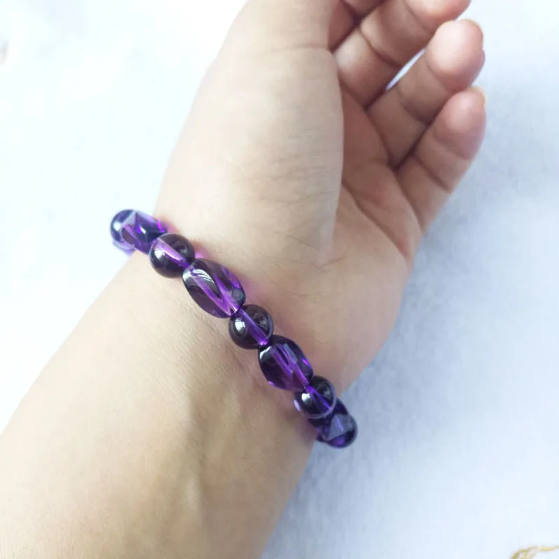 Прекрасный гарнитур ювелирных украшений из природного Аметист вручную