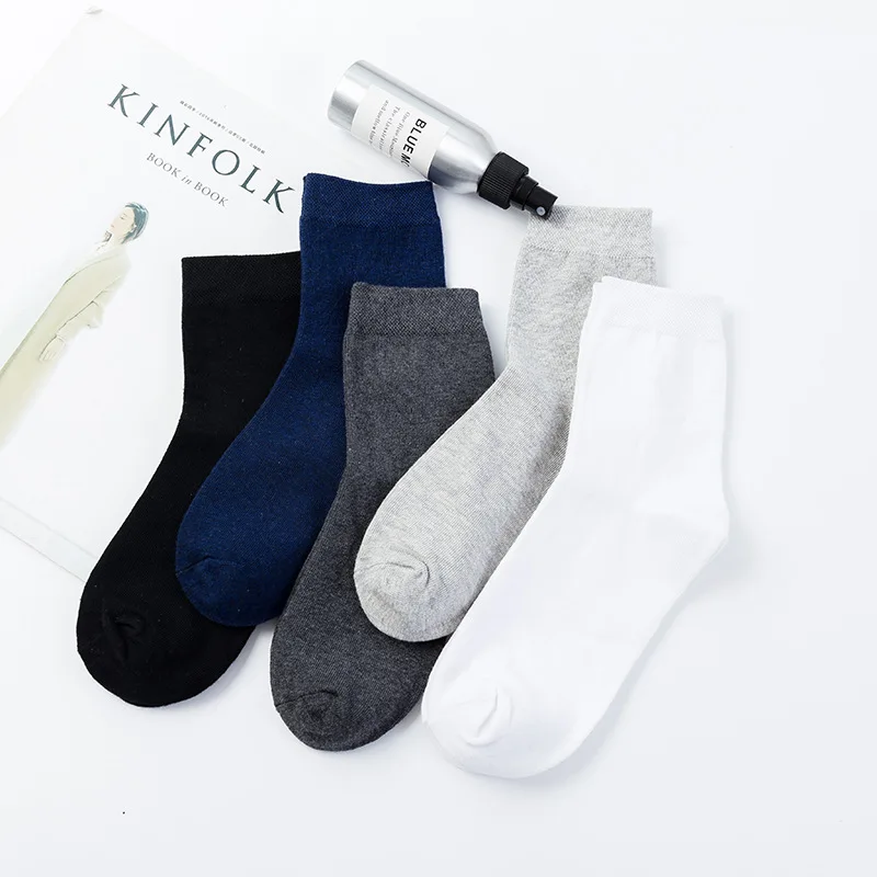 Хлопковые носки мужские однотонные модные башмачки короткие с закрытым носком