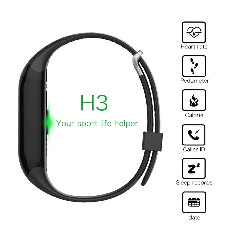 Новый Smart Браслет H3 браслет Heart Rate Мониторы Bluetooth 4.0 шагомер спортивные Фитнес