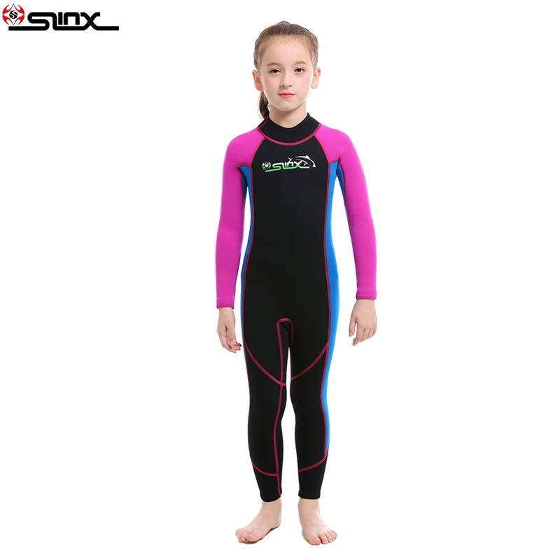 SLINX 2MM SCR Neoprene Children's Wetsuit Scuba Kids Diving Suit Swimming Surfing Snorkeling Body Girls Boarding Water Swimwear - купить