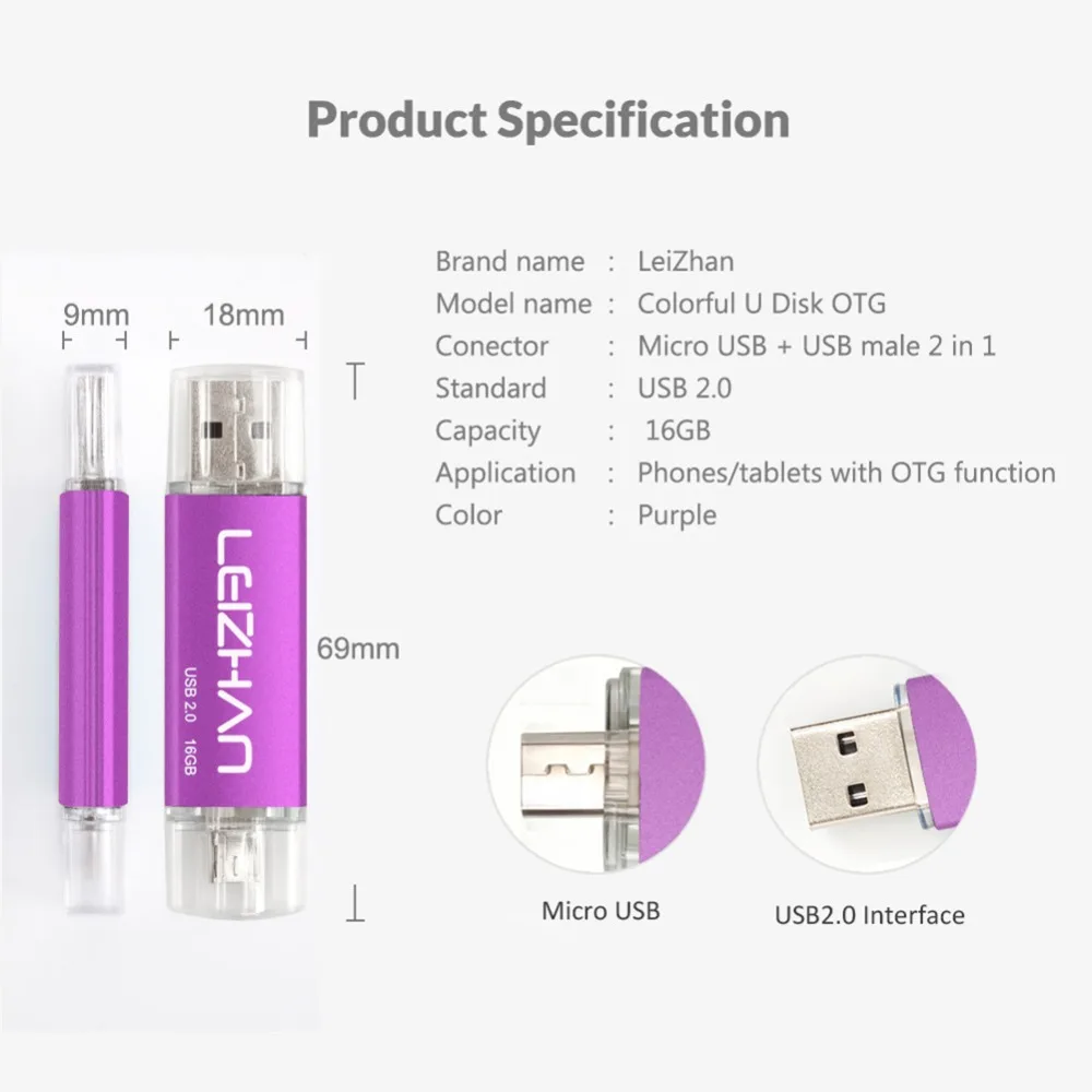 LEIZHAN 128 Гб OTG USB флэш накопитель микро фото для Samsung Galaxy S7 S6 S5 S4 Pendrive usb 64 Pen Drive 32 ГБ 16 8 4