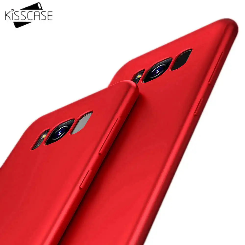 KISSCASE роскошные матовые Чехлы для samsung Galaxy S9 S8 плюс S7 S6 край чехол тонкий