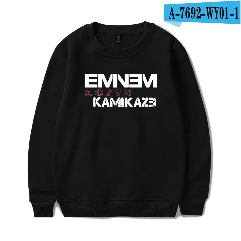 Black UplzCoo Eminem DJ хип хоп толстовки Kamikaze альбом осень весна женские мужские толстовки hoodies K толстовки 4XL JA078 - Цвет: Black
