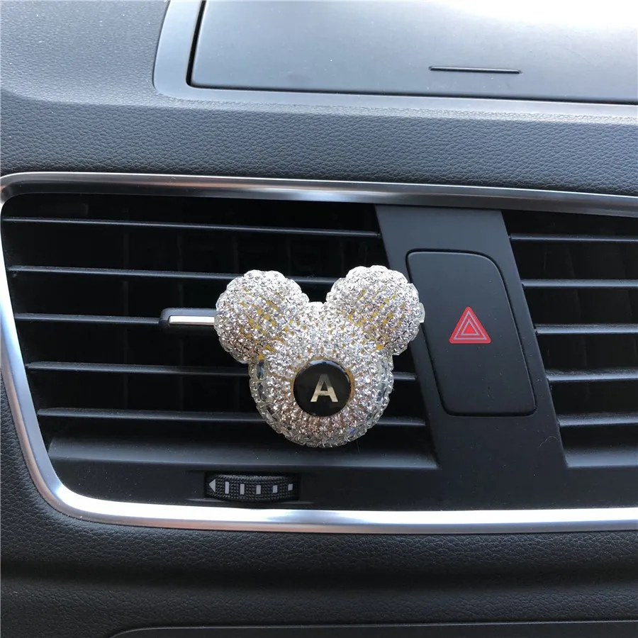 Glittering white Car English letter Lady Beautiful Perfume Air conditioning outlet Solid car air freshener styling | Автомобили и