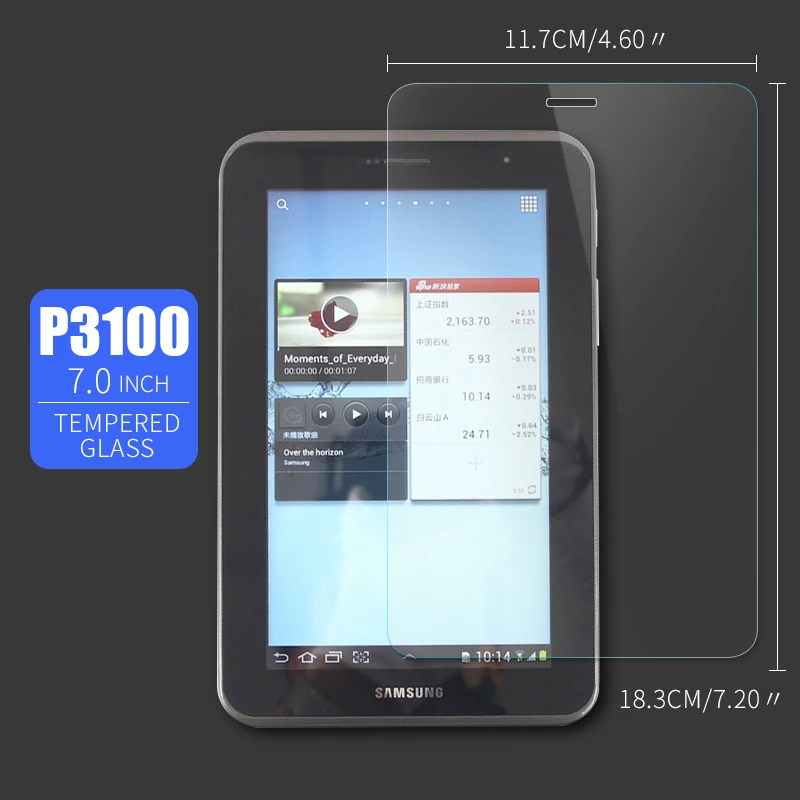 For Samsung P3100 HD планшет закаленное стекло для samsung Galaxy Tab T285 T580 T280 T700 T800 Защитная пленка для samsung N5100 P3100 T320 T230 - Цвет: For Samsung P3100