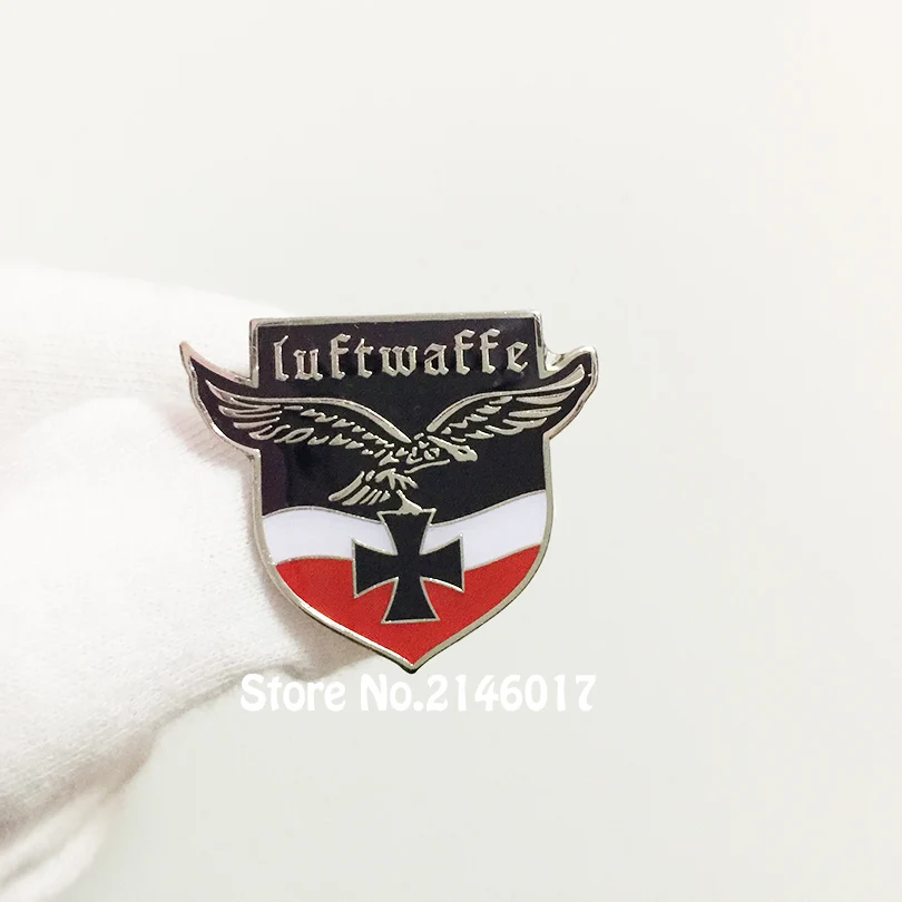 

10pcs WW2 German Military Lapel Pin Army Empire Eagle Pins and Badges Soft Enamel with Epoxy Metal Luftwaffe Brooch Soviet Badge