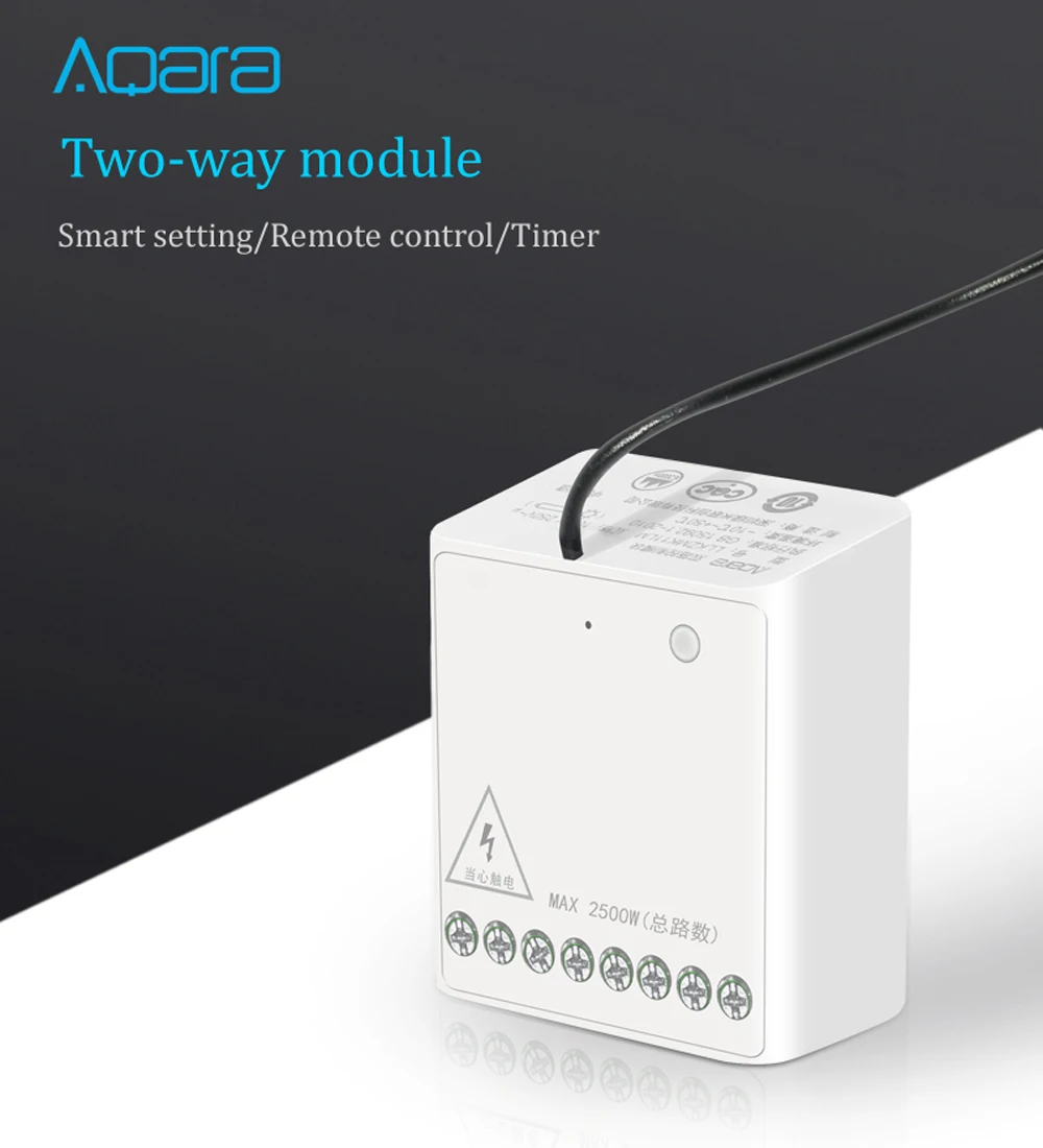 2 шт. дешевле Xiaomi Mijia Aqara двухсторонний модуль управления беспроводной релейный контроллер 2 канала работает для приложения Mijia и домашнего комплекта