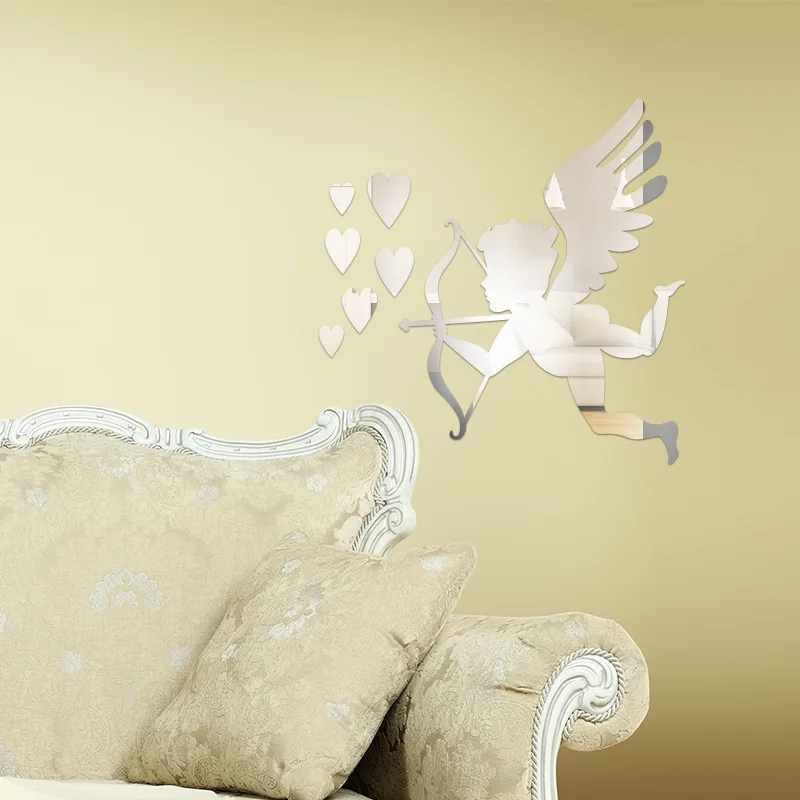 Декоративные Амур настенные зеркальные наклейки самоклеющиеся Бог стикер на