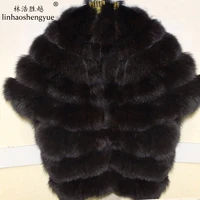 linhaoshengyue real fur mink fur women vest freeshipping winter warm