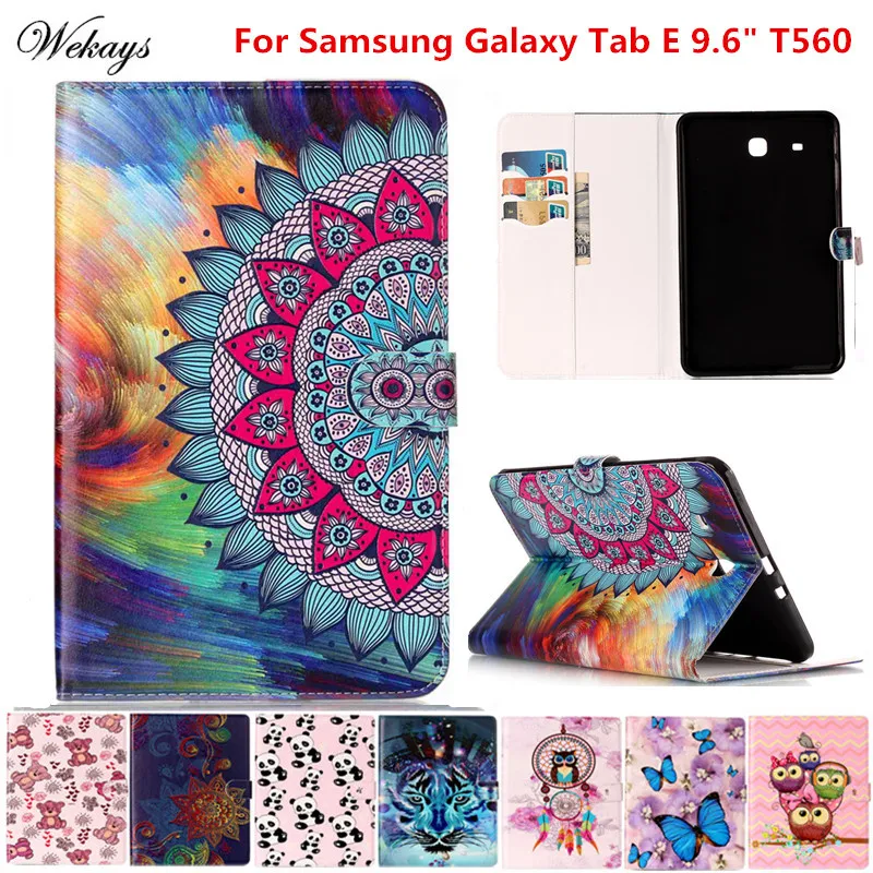 Wekays для Samsung Tab E 9 6 T560 кожаный чехол Galaxy &quotT560 T561 планшета|Чехлы планшетов и