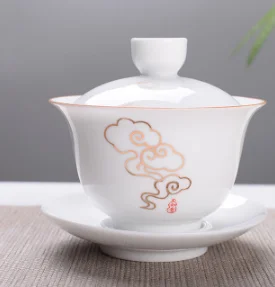 Креативная китайская церемония Kongfu, Gaiwan, белая супница, керамический гайвань, чайная супница, изысканный портативный чайный сервиз, чайная посуда LF388 - Цвет: style 2