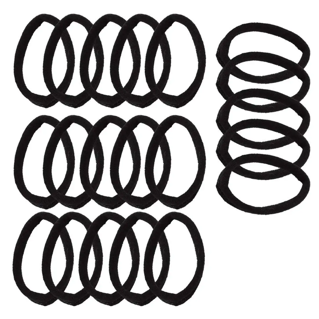 20 Pcs Black Elastic Hair Bands Ponytail Holders For Ladies Women | Красота и здоровье