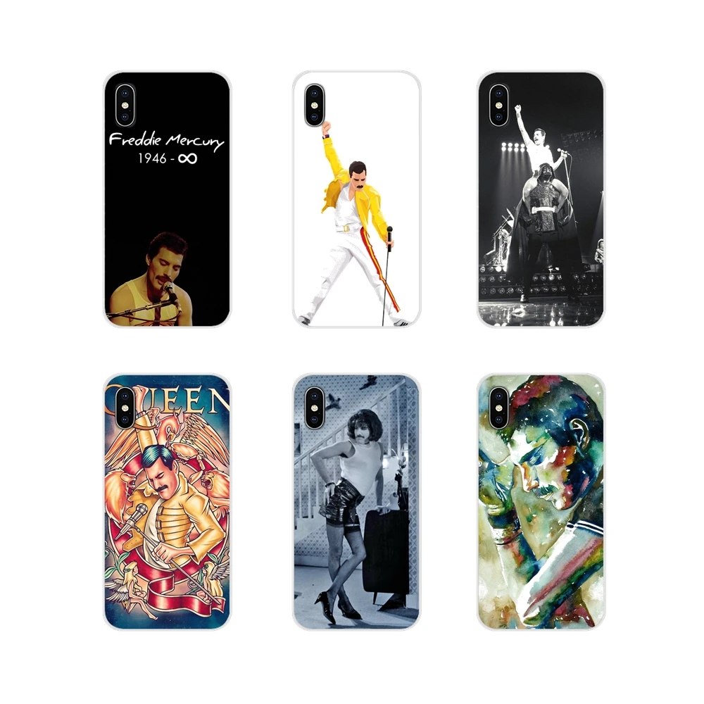Queen freddie mercury для Apple iPhone X XR XS MAX 4 4S 5 5S 5C SE 6 6S 7 8 Plus ipod touch Аксессуары чехлы
