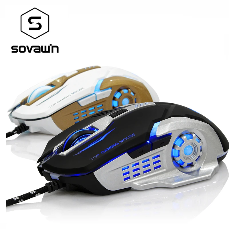 Игровая проводная мышь MORZZOR 3200DPI RGB со светодиодный Ной подсветкой USB оптическая с