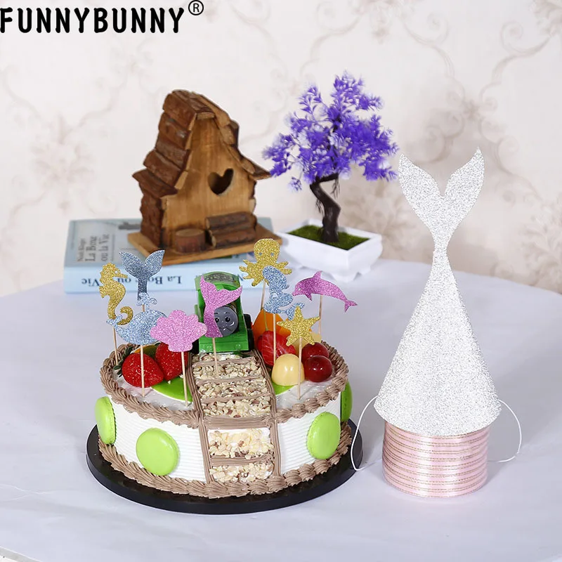 FUNNYBUNNY блестящая бумага Детская шляпка на день рождения товары для вечеринок