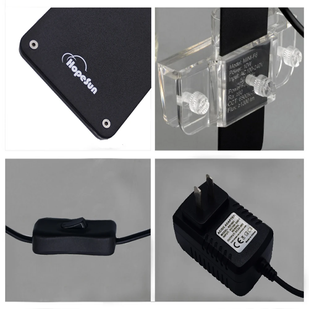 Высокая Яркость 10 Вт УДАРА СВЕТОДИОДНЫЙ Super Slim аквариум света освещения растений