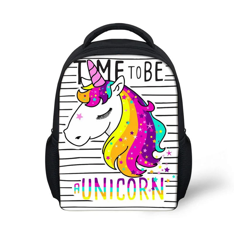 T0972F FORUDESIGNS Fancy Cartoon Horse School Bag For Girls Kids Kindergarten Schoolbag Book Bag Children Mini 12 Inch Mochila Escolar - Цвет: T0972F