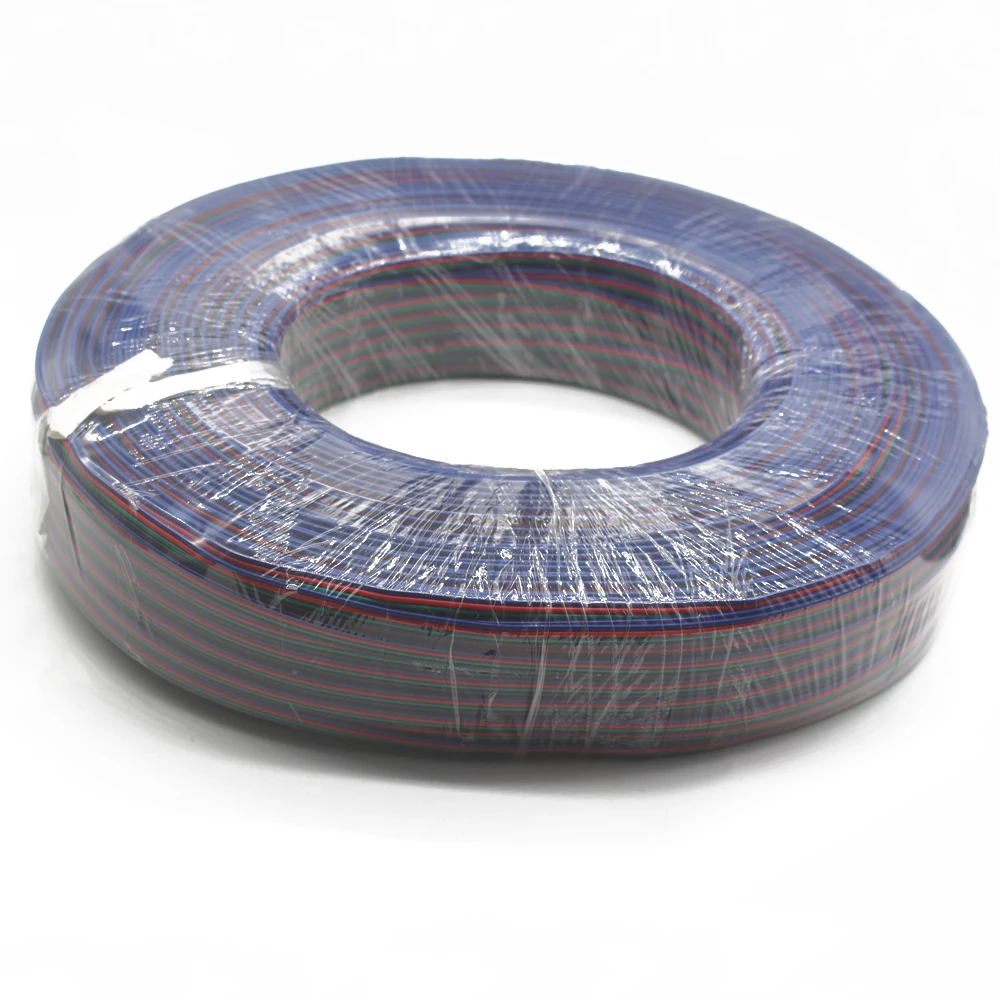 4-контактный удлинитель RGB + черный кабель с разъемом для подсветки 12 В