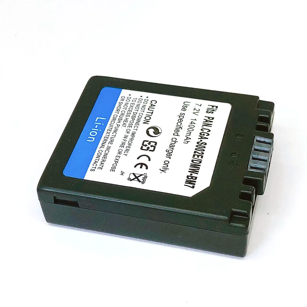 CGR-S002E CGA-S002E CGR-S002 CGA-S002 батарея для камеры S002 S002E DMW-BM7 DMWBM7 Батарея для цифрового фотоаппарата Panasonic DMC-FZ10 FZ15 FZ2 FZ20 FZ3 FZ4 FZ5