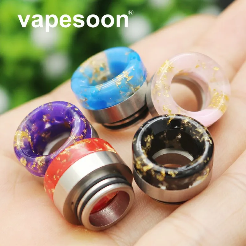 

VapeSoon High Quality Coloful Stainless steel Resin 810 Drip Tip E Cig Mouthpiece 810 For RDA RTA Vaporizer Atomizer Accessory