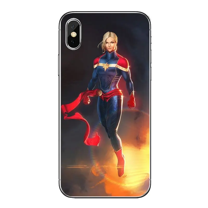 Мягкие прозрачные чехлы для Huawei Honor 8 8C 8X 9 10 7A 7C Mate 20 Lite Pro P Smart Plus Captain Marvel Carol Danvers |