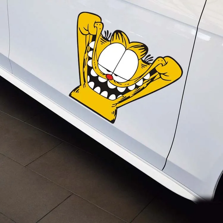 Оптовая продажа забавные мультяшные наклейки и на автомобиль Garfield Make Face для outlander
