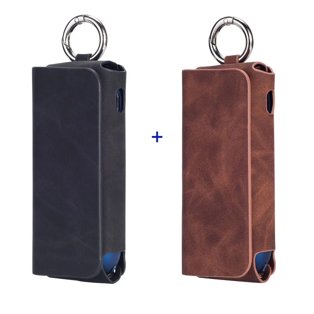 JINXINGCHENG 2 шт./партия чехол для IQOS 3,0 3 сумка для IQOS3 Чехол-Бумажник Защитный чехол Аксессуары - Цвет: 1black1brown