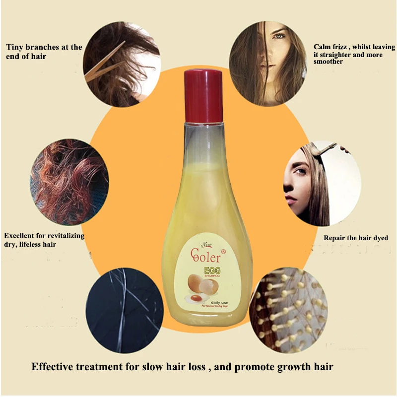 Шампунь для волос с яйцами питательный увлажняющий шампунь против зуда Уход за