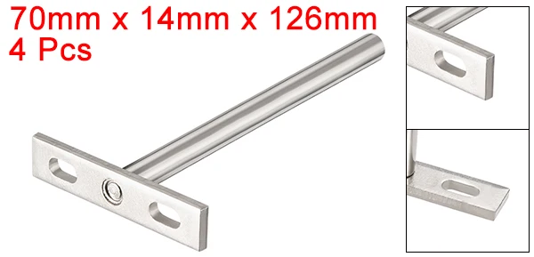70mm x 14mm x 126mm Uxcell, 2 шт., для дома, на стену, сделай сам, регулируемая глухая полка, плавающие Опорные кронштейны, Скрытое крепление, невидимая плавающая полка, кронштейны - Цвет: 70mm x 14mm x 126mm