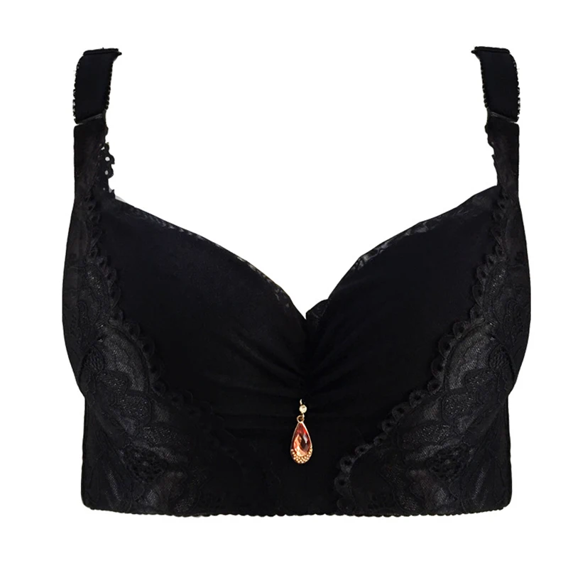 

Plus Size D E Cup Sexy Women Bra Push Up Bra Brassiere Side Adjustment Underwear