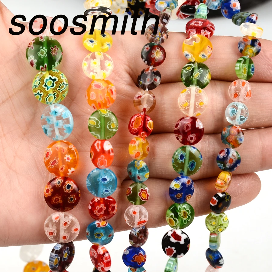 Талисманы плоские круглые бусины Свободные Spacer Бусины для изготовления