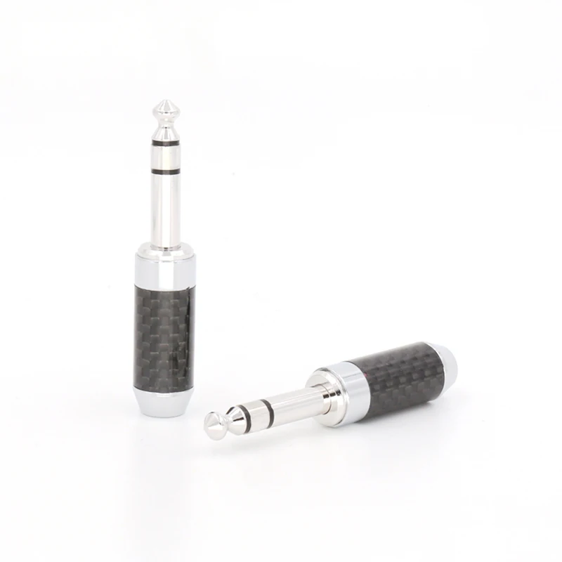 

HIFI Carbon Fiber body Rhodium plated 6.35mm Stereo Male plug Jack