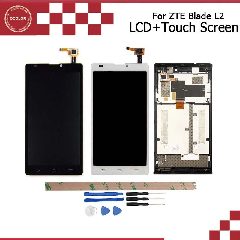 Ocolor для zte Blade L2 lcd и сенсорный экран + рамка в сборе Идеальная замена с