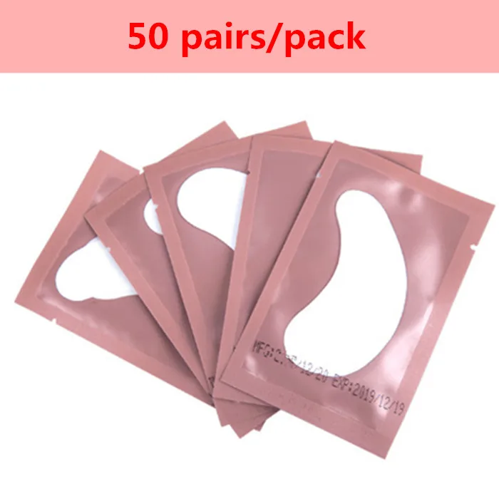 

50 Pairs Pink Eyelashes Collagen Patches Under Eye Pads Lash Paper Patch Wraps Eyelash Extension Make Up Tools By Free Shipping