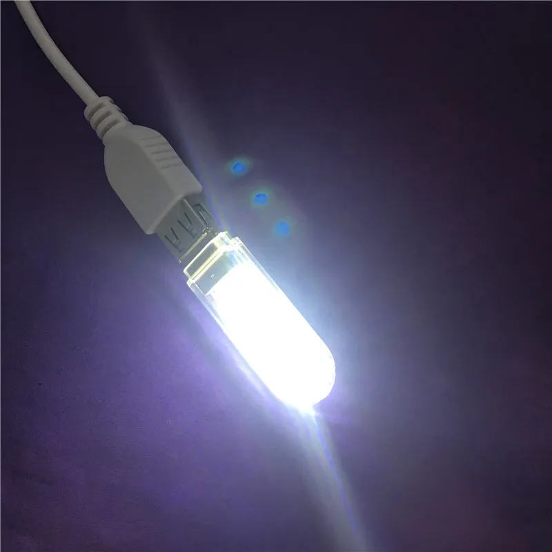 1 шт. M370Y портативная Белая светодиодная мини лампа USB светоизлучающие диоды
