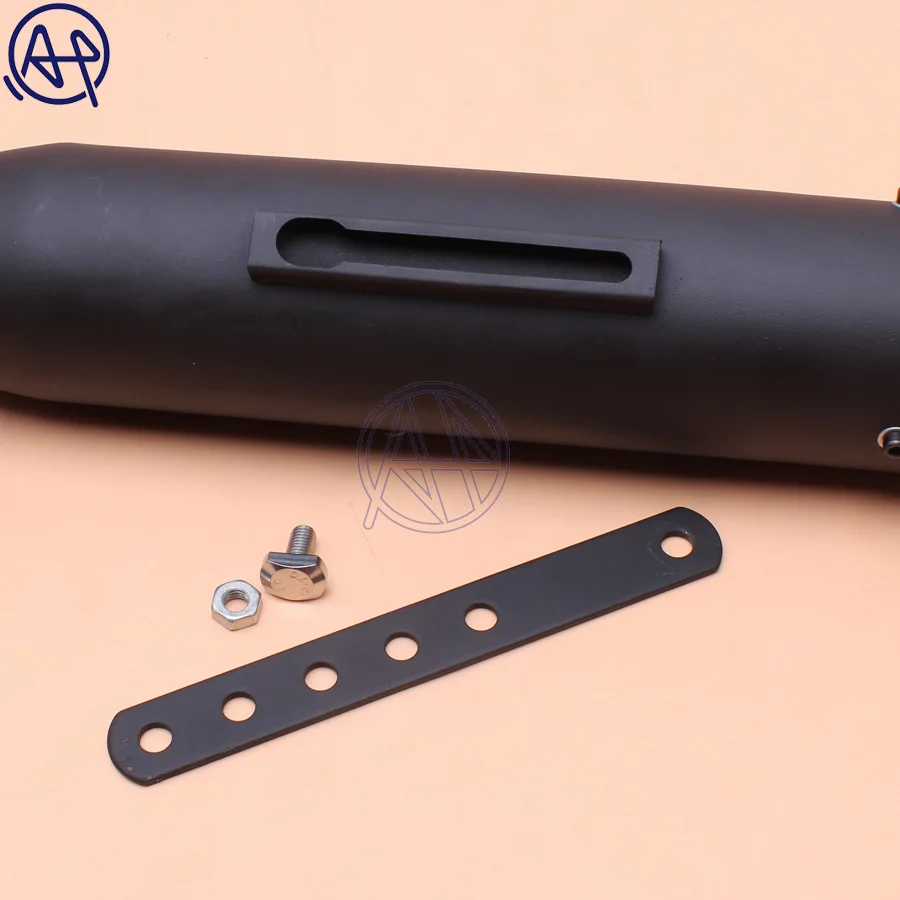 1 шт. мотоциклетная матовая черная железная выхлопная труба со скользящая Скоба