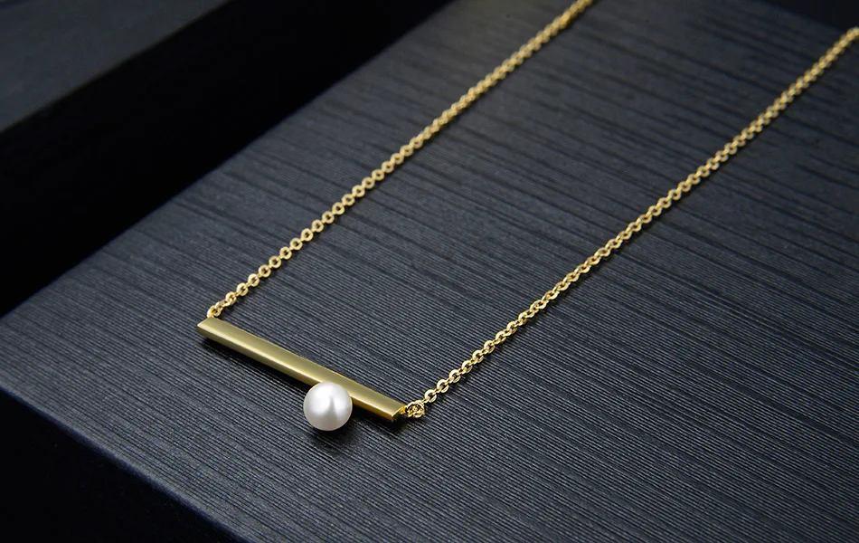 ORSA JEWELS Новое поступление бар& подвеска из перламутровой жемчужины ожерелье для женщин 925 серебро ожерелье модные вечерние ювелирные изделия SN152