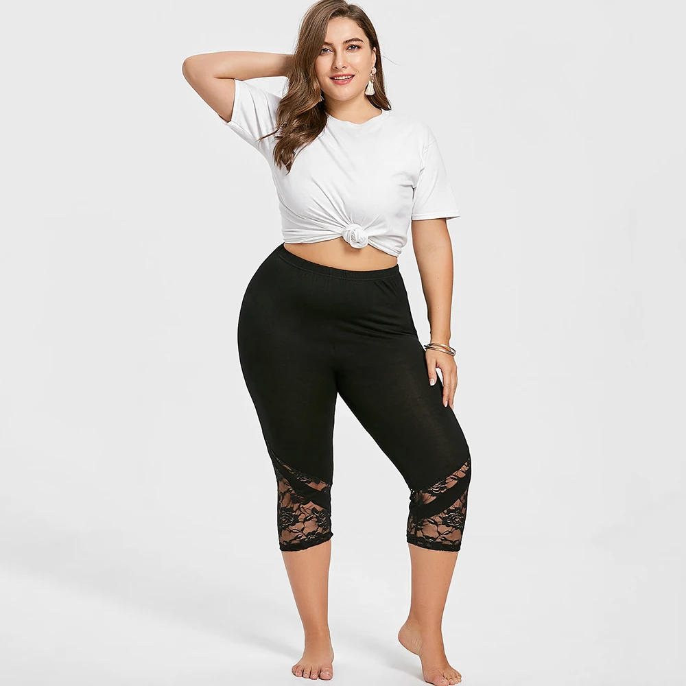 Wipalo женские летние сексуальные леггинсы для фитнеса плюс размер 5XL кружевные